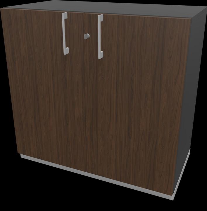 Walnut decor dark with structure, Silver grey, Dark grey