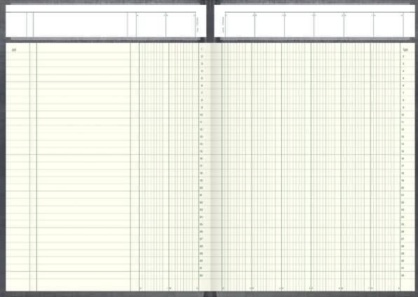 Actual product image König & Ebhardt Column book A4 with header 8 columns 96 sheets (96 x)