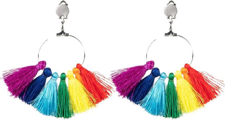 Actual product image Magni Ear clips tassels Rainbow (One size)