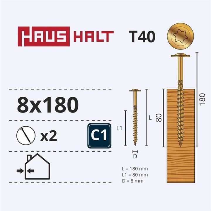 Produktbild Haushalt CHIP SCR TORX 8X180 YEL ZN WKCP(2)
