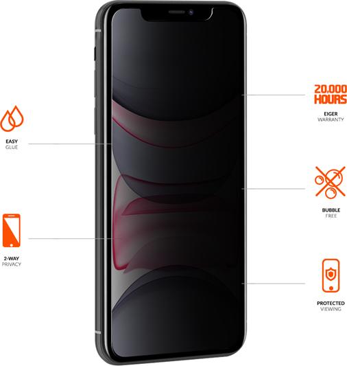 Immagine prodotto Eiger Mountain Glass Black (1 Pezzo/i, Apple iPhone 11)