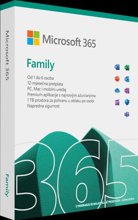 Produktbild Microsoft 365 Family Box, 6 User, ML, Französisch (6 User, 12 Monate)