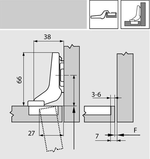 Immagine prodotto Blum Cerniere a scodellino CLIP top 100°