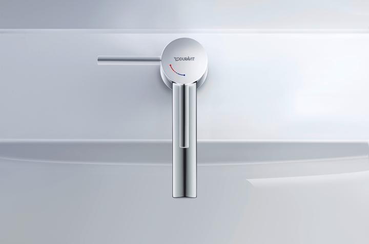 Actual product image Duravit Circle single-lever basin mixer M FreshStart, without pop-up waste, 117 mm projection, chrom