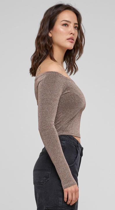 Immagine prodotto Urban Classics Ladies Off Shoulder Glitter Longsleeve (4XL)