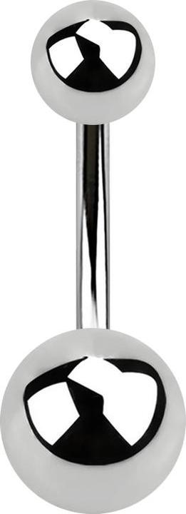 Immagine prodotto Star Piercing Filetto interno a banana argento con due palline (Acciaio chirurgico 316L)