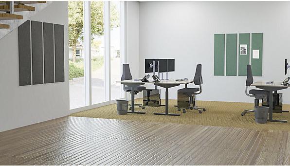 Immagine prodotto eurokraft basic Pannello fonoassorbente da parete, alt. x largh. 1200 x 300 mm, conf. da 4 pz. (30 x 120 cm)
