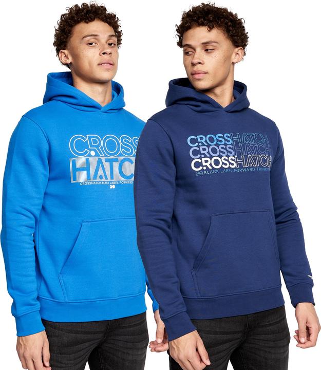 Actual product image Crosshatch Mens Larmen Hoodie (Pack of 2) (XL)