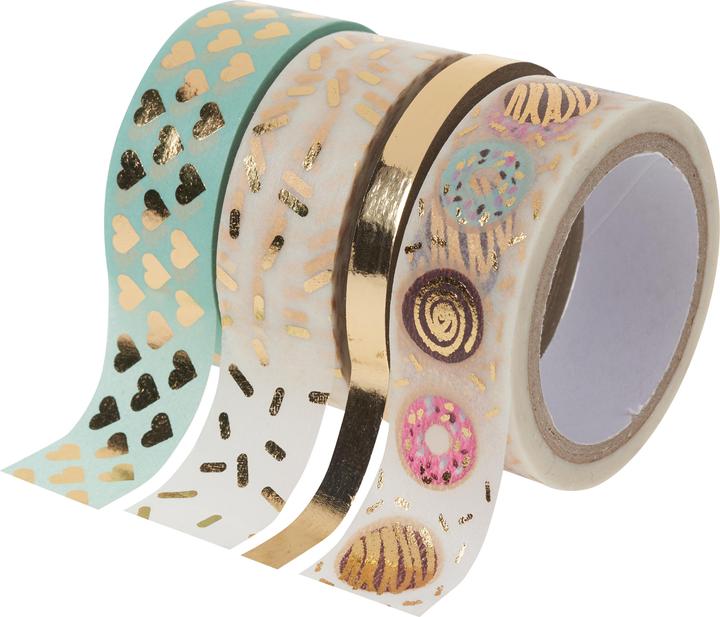 Immagine prodotto Folia Nastro adesivo decorativo Washi-Tape Hotfoil Gold II, set di 4 pezzi