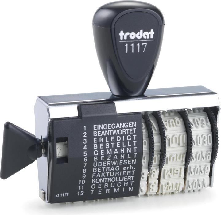 Image du produit Trodat Tampon encreur à bande de mots 1117, avec date