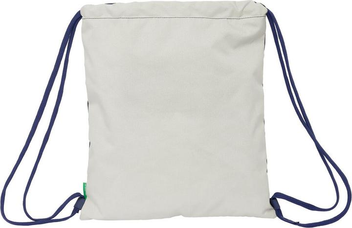 Actual product image Benetton Backpack bag with straps Varsity grey navy blue 35 x 40 x 1 cm