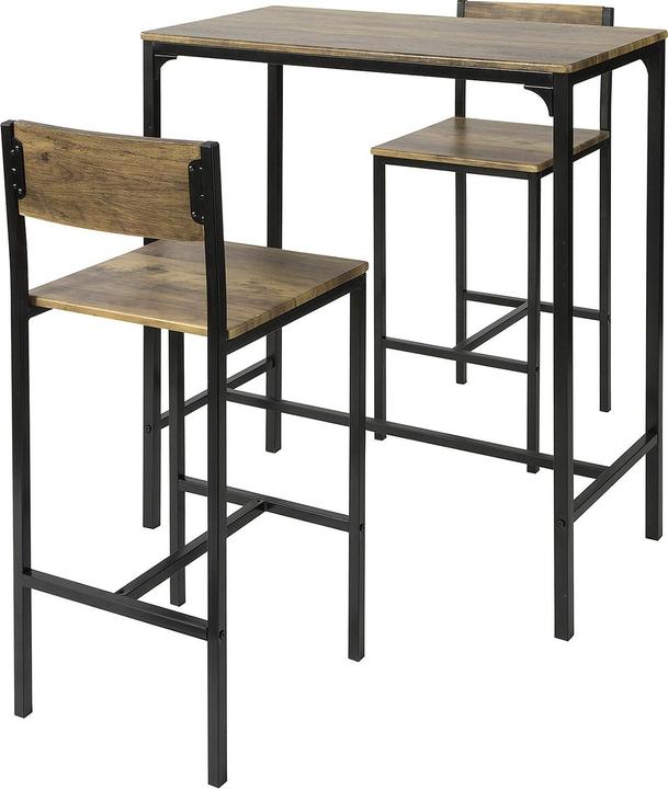 SoBuy Bartisch mit 2 Hockern (89 x 45 x 100 cm)