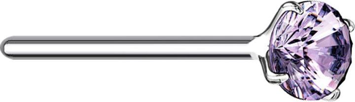 Produktbild Star Piercing Nasenstecker biegen silber runder Kristall tanzanite gefasst (ohne Messing, 925 Sterlingsilber)