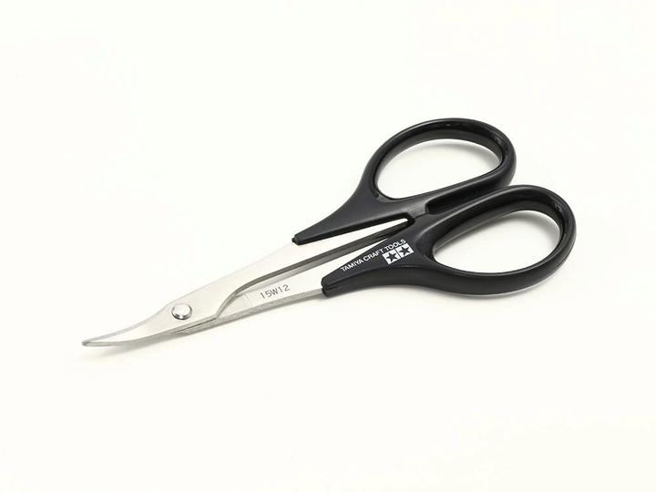 Actual product image Tamiya Lexan scissors curved