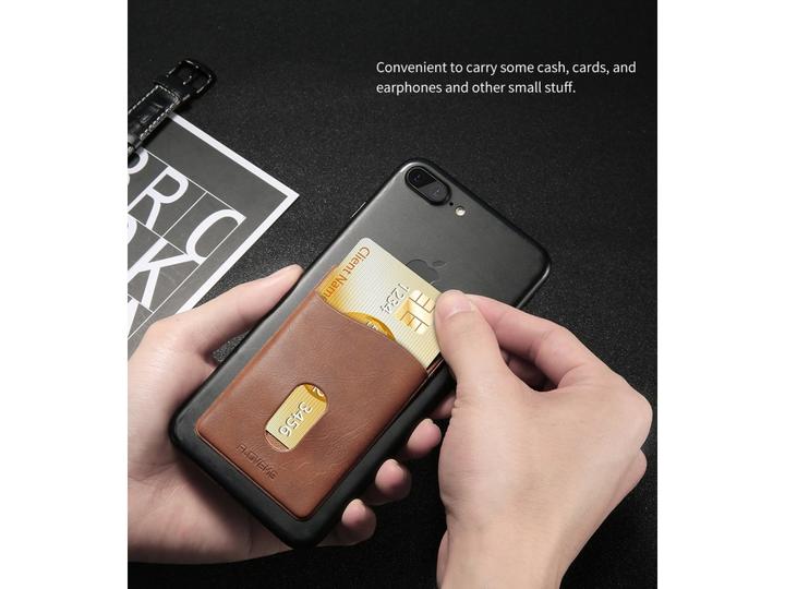 Actual product image Floveme Card holder leather sleeve self-adhesive for smartphones (Universal)