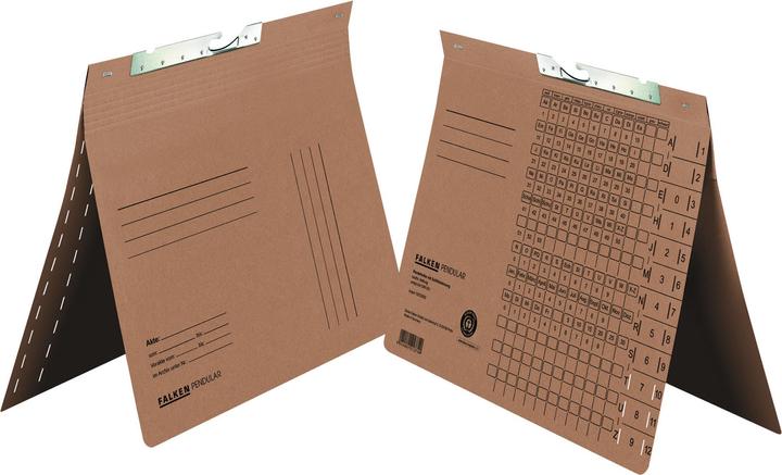 Produktbild Falken Pendelhefter, Manila-RC-Karton, 230 g/qm, DIN A4, 265 x 318 mm, braun, 50 Stück (A4, 1 x)