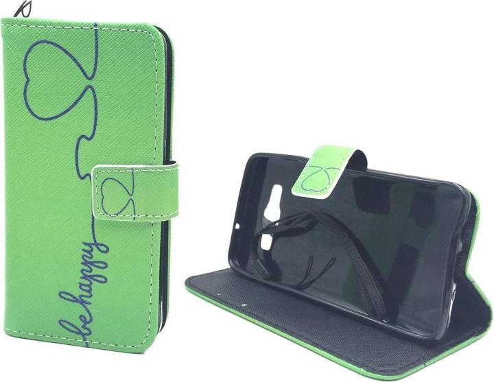 Produktbild König Design Schutz Hülle für Samsung Galaxy A3 Be Happy Grün Tasche Cover + 1 Panzer Schutz Glas Neu (Samsung Galaxy A3)