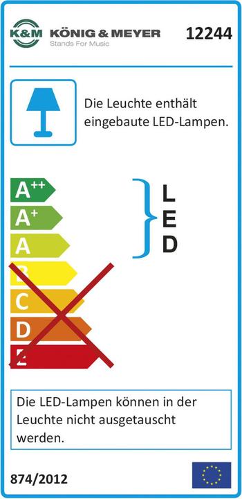 Immagine prodotto K&M Doppia luce del leggio a 2 LED FlexLight (Illuminazione dello strumento)