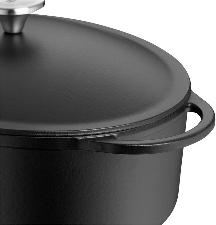 Produktbild WMF Bräter oval mit Gussdeckel 30x23,5cm 5,0 l Gusseisen emailliert Induktion (Bräter + Schmortopf, Gusseisen)