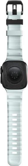 Actual product image Nomad Rocky Point Band 46/49mm Icy Blue Glow Connector Black (Fluororubber)
