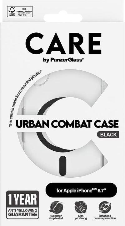 Productafbeelding PanzerGlass CARE Flagship Case Urban Combat w. Zwarte MagSafe iPhone '24 6,7" (Apple iPhone 16 Plus)