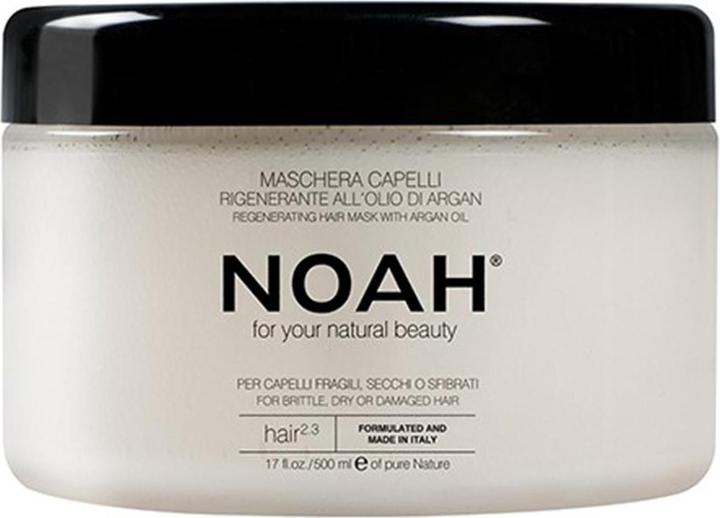 Produktbild Noah 2.3 Regenerating Mask with Argan Oil for Dry and Damaged Hair 500ml - Made in Italy - Cruelty Free (500 ml)