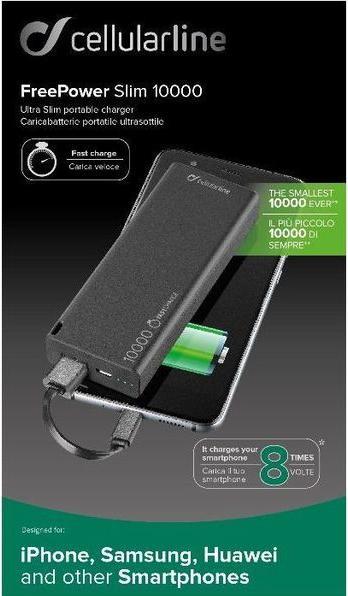 Produktbild Cellularline Freepower Slim (10000 mAh, 10 W, 37 Wh)