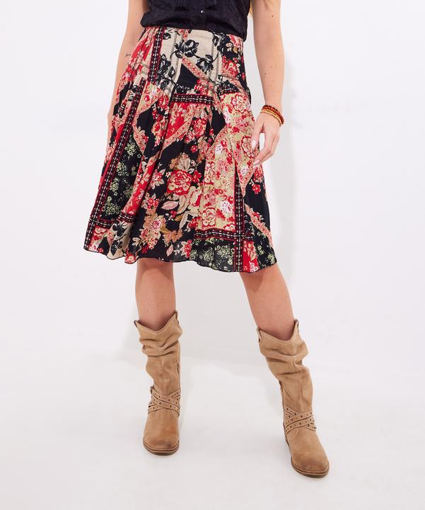 Actual product image Joe Browns Floral Patchwork Knee-Length Skirt (38)