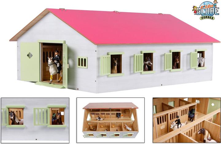 Produktbild Kids Globe Farming Pferdestall Pink mit 7 Boxen