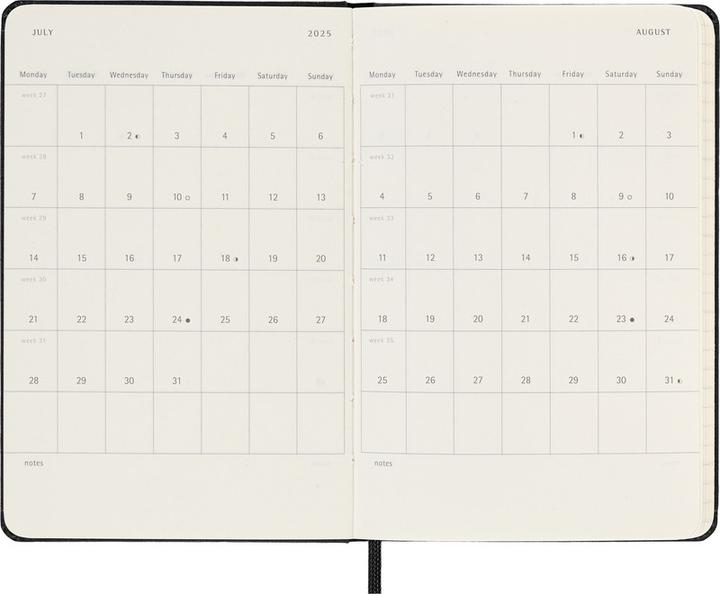 Produktbild Moleskine Wochenkalender (Pocket, A6, Englisch)