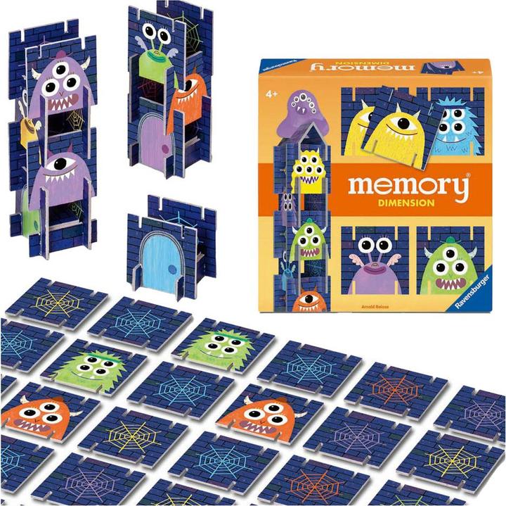 Image du produit Ravensburger 22467 - memory® Dimension. Le jeu classique memory® avec une valeur ajoutée attrayante. Pour (Allemand, Espagnol, Français, Néerlandais, Italien, Portugais, Anglais)
