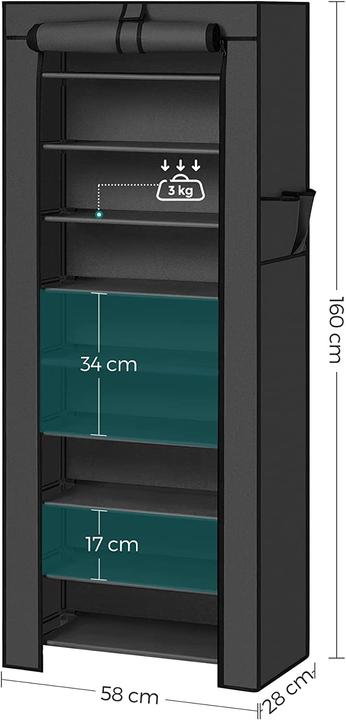 Immagine prodotto Songmics Winston (58 x 28 x 160 cm)