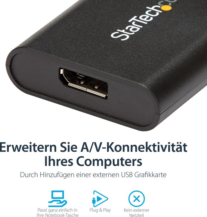 Produktbild StarTech USB 3.0 — DisplayPort (USB 3.0, 20 cm)