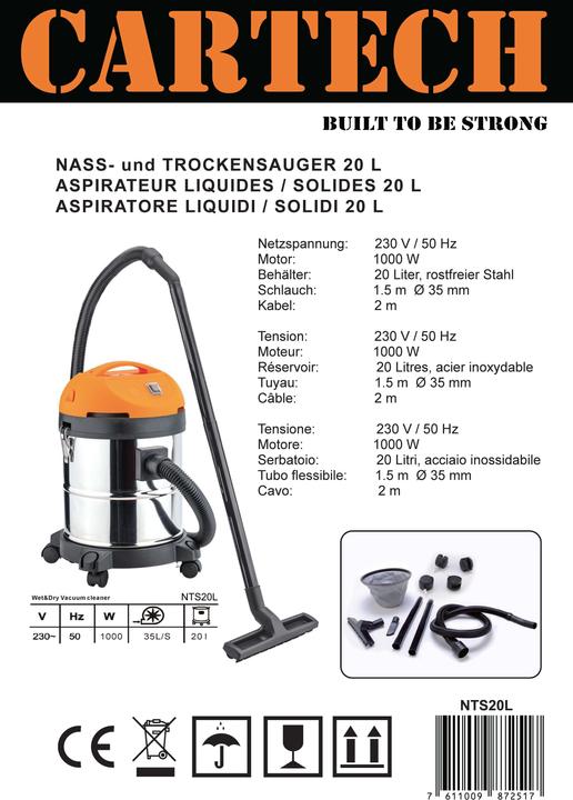 Image du produit CarTech Aspirateur eau et poussière (Aspirateur eau et poussière)