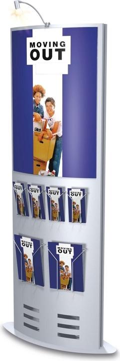 Actual product image Kerkmann Presentation stand tec-art 6936 77x185x33cm silver (A2, A4, A3, A1)