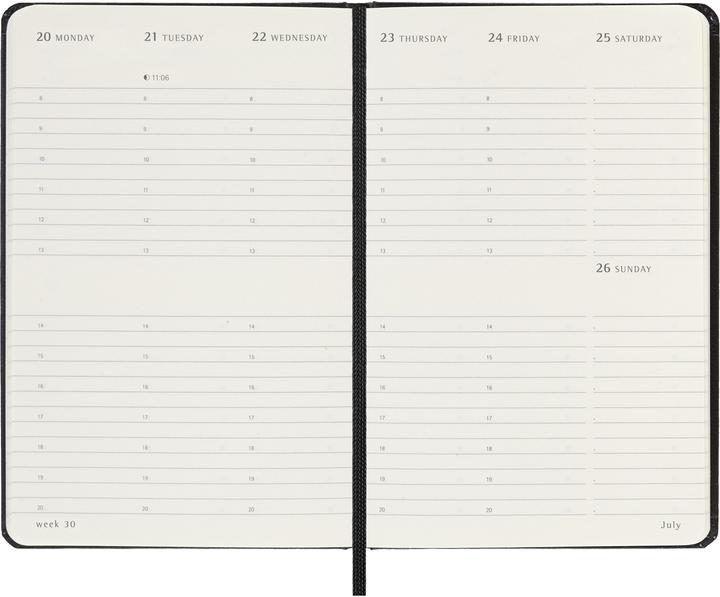 Actual product image Moleskine Taschenagenda Hard Cover Weekly (9 x 14 cm, English)