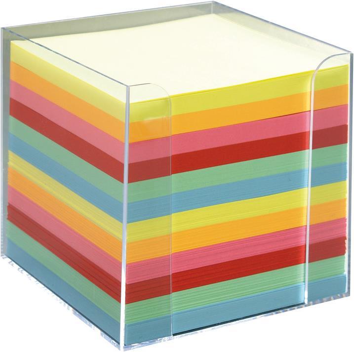 Actual product image Folia Note box Topas-transparent (9.5 x 9.5 x 9.5 cm)