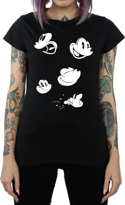 Actual product image Disney Womens/Ladies Mickey Mouse Faces Cotton T-Shirt (S)