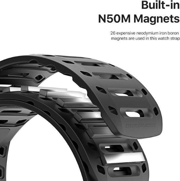 Actual product image Dux Ducis CS Armband (49 mm, 45 mm, 46 mm, 44 mm, 42 mm, Magnets, Silicone, Aluminium)