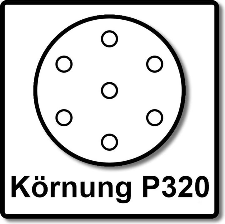 Actual product image Makita Sanding paper Klett 125 mm K 320 100 pcs ( 2x P-43692 ) for DBO BO DCW DWE GEX PEX SXE BOS (K320)