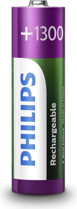 Productafbeelding Philips Oplaadbare batterij (4 Pcs., AA, 1300 mAh)