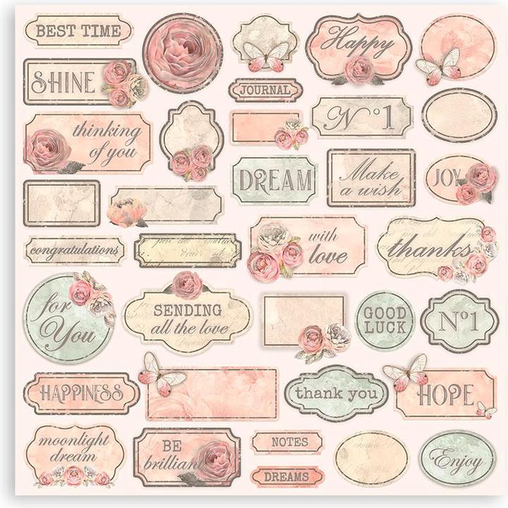 Image du produit Stamperia Pad de scrapbooking "Shabby Rose (190 g/m², 10 x)
