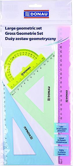 Image du produit Donau Kit de géométrie, grand, emballage suspendu, couleurs assorties (30 cm)