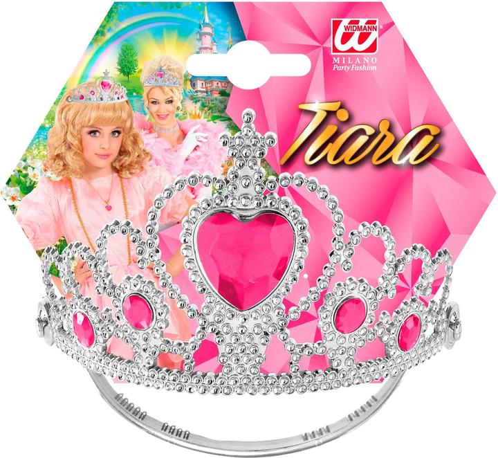 Image du produit Magni Tiare argentée avec pierres précieuses roses