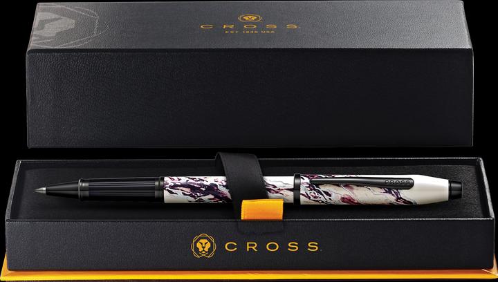 Actual product image Cross Rollerball Wanderlust Everest gift box (Grey, Silver, Everest white lacquer motif, 1 x)