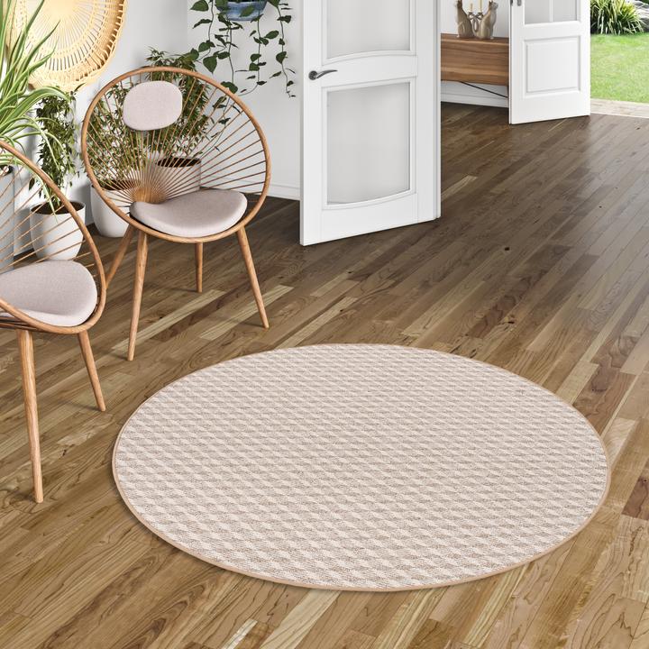 Produktbild Snapstyle Schlingen Teppich Modern Diamond Rund (100 x 100 cm)