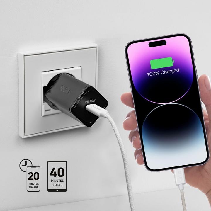 Immagine prodotto SBS Caricabatterie GaN USB-C PD 45W nero (45 W)