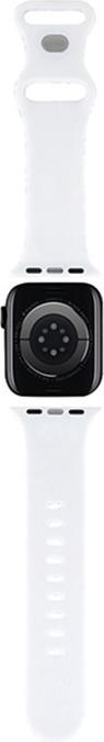 Actual product image Hello Kitty Pasek HKAWMSDIESK Apple Watch 38/40/41mm czarny/black strap Silicone Heads & Stripes (Silicone, Steel)