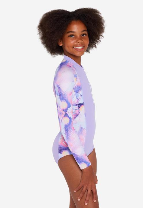 Image du produit Olaian Maillot de bain une pièce surf manches longues zip avant Fille - 500 Lucy violet (12, 13, 14)
