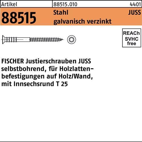 Produktbild Fischer Justierschraube R 88515 JUSS 6x 80/T25 Stahl galvanisch verzinkt (100 Schrauben pro Stück)